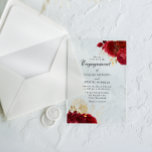 Elegant Vintage Romantic Red Rose Engagement Party Acrylic Invitations<br><div class="desc">Elegant Vintage Romantic Red Rose Engagement Party Acrylic Invitations

See matching collection in our Niche and Nest Store</div>