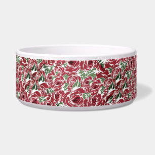 Elegant Vintage Rose Pattern - Red & Green Floral