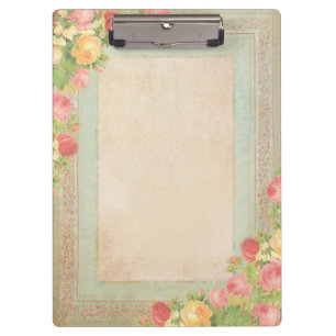 Elegant Vintage Roses Clipboard