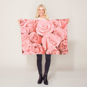 Elegant Vintage Roses Floral   Fleece Blanket