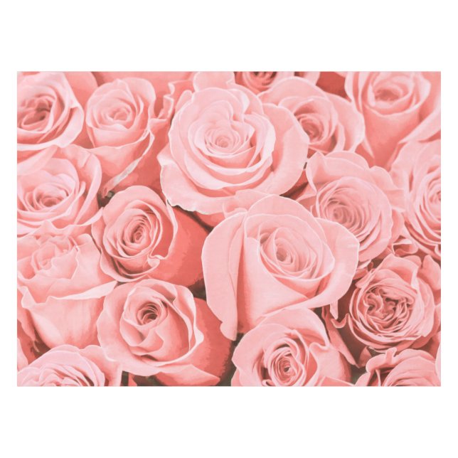 Elegant Vintage Roses Floral | Tablecloth (Front (Horizontal))