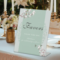 Elegant Vintage Sage Green Chinoiserie Guestbook