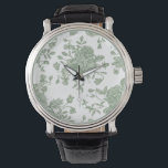 Elegant Vintage Sage Green French Floral  Watch<br><div class="desc">Elegant,  effortless,  and exquisitely detailed. 🌿✨

Elevate your wedding with our Sage Green French Floral Watch. This design features a delicate,  vintage-inspired botanical vine border in a soft sage palette with a touch of timeless French garden romance.</div>