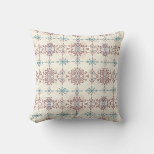 Elegant Vintage Scrollwork Throw Pillow