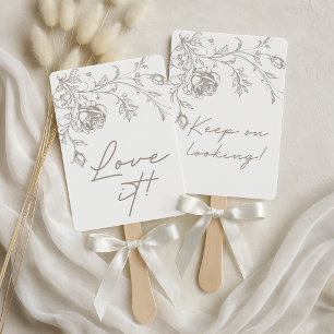 Elegant Vintage Sepia Say Yes To The Dress Sign Hand Fan