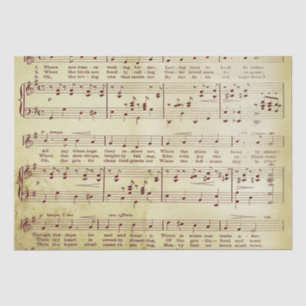 Elegant Vintage Sheet Music Notes Love Song