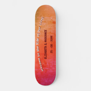Elegant Vintage Skateboard Wedding party poster