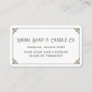 Elegant Vintage Soap Candle Enclosure Card Border