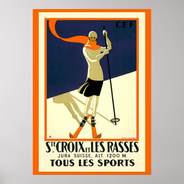 Elegant Vintage (Ste) St. Croix Skiing Poster copy (Front)