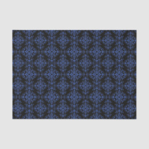 Elegant Vintage Style Damask Blue Black Tissue Paper