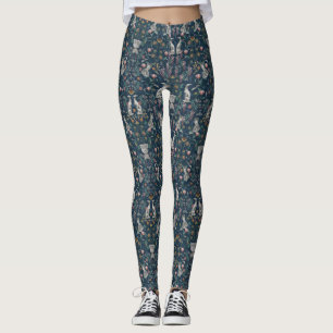 Elegant Vintage Stylised Botanical Garden Leggings