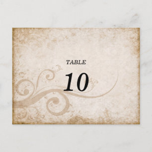 Elegant vintage Table Number Postcard