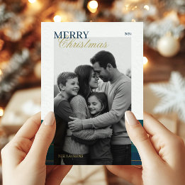 Elegant vintage Tartan Plaid Holiday Card