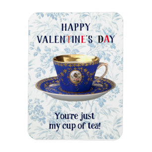 Elegant Vintage Teacup Pretty Just My Cup of Tea Magnet