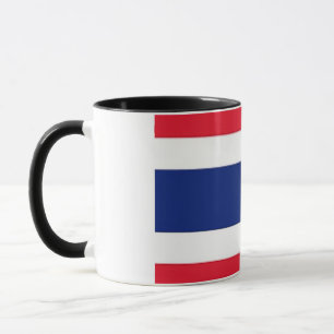 Elegant Vintage Thai Flag Covered Ceramic Mug