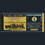 Elegant Vintage Travel Train Ticket Invitation<br><div class="desc">Elegant Vintage Travel Train Ticket Invitation. Customised all text areas with your own text. Make sure text along the edges are within printing range.</div>