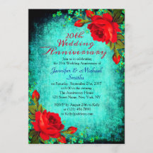Elegant Vintage Turquoise Wedding Anniversary