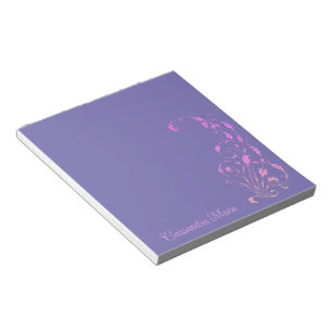 Elegant, Vintage, Victorian Purple  Personalised Notepad