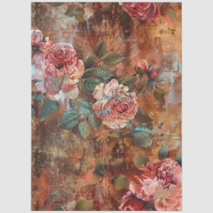 Elegant Vintage Victorian Rustic Floral Decoupage Tissue Paper