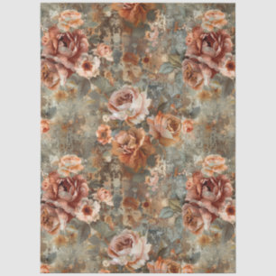 Elegant Vintage Victorian Rustic Floral Decoupage Tissue Paper