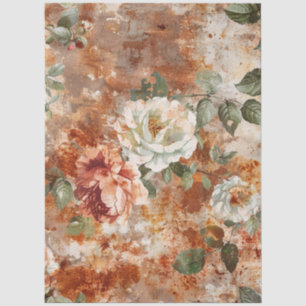 Elegant Vintage Victorian Rustic Floral Decoupage Tissue Paper