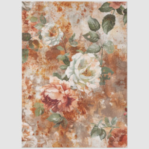 Elegant Vintage Victorian Rustic Floral Decoupage Tissue Paper