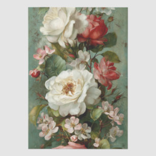 Elegant Vintage Victorian Style Florals Decoupage Tissue Paper