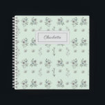 Elegant Vintage Watercolor Floral Sketch Art Notebook<br><div class="desc">This watercolor floral mint green sketchbook notebook is perfect for women, girls, teens, students, teachers, and kids who love soft, vintage, and cottagecore-inspired pastel designs. Ideal for school, art class, doodling, journalling, or as a personalised monogram gift, it features delicate flower patterns that add a touch of charm and whimsy...</div>