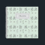 Elegant Vintage Watercolor Floral Sketch Art Notebook<br><div class="desc">This watercolor floral mint green sketchbook notebook is perfect for women, girls, teens, students, teachers, and kids who love soft, vintage, and cottagecore-inspired pastel designs. Ideal for school, art class, doodling, journalling, or as a personalised monogram gift, it features delicate flower patterns that add a touch of charm and whimsy...</div>