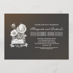 elegant vintage wedding anniversary invitations