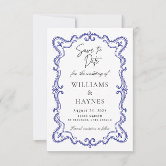 Elegant Vintage Wedding Announcement Card