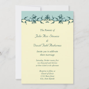 Elegant Vintage Wedding Invitation