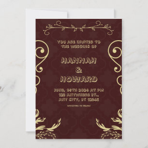 Elegant Vintage Wedding Invitation