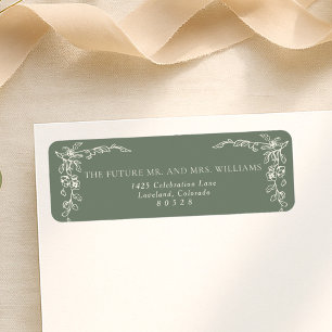 Elegant Vintage Wedding Return Address Label