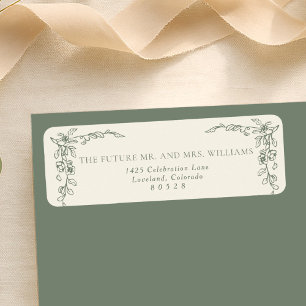Elegant Vintage Wedding Return Address Label