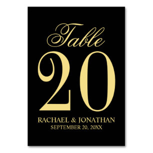 Elegant Vintage Wedding Table Number