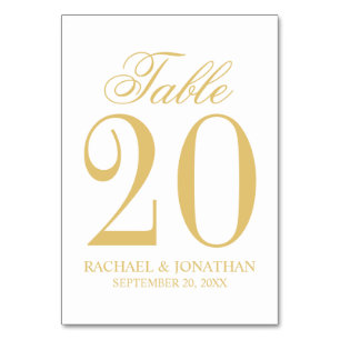 Elegant Vintage Wedding Table Number
