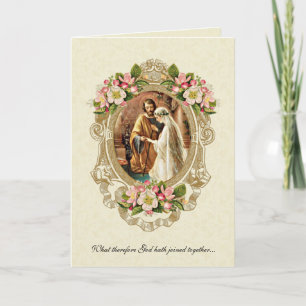 Elegant Vintage Wedding Traditional Catholic Invitation