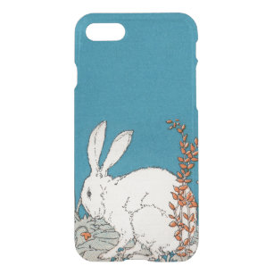 Elegant Vintage White Rabbit Flowers iPhone SE/8/7 Case