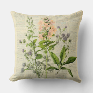 Elegant Vintage Wildflower Cushion