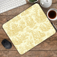 Elegant vintage yellow toile de jouy