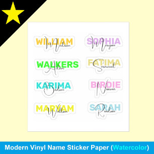 Elegant Vinyl Full Names, Best Waterproof Stickers