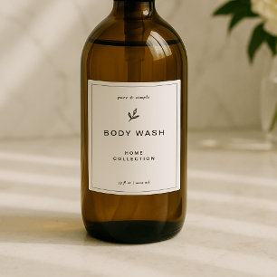 Elegant Vinyl Waterproof Bathroom Labels, Set of 4