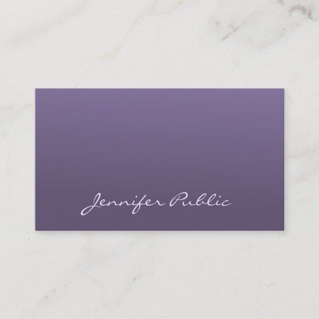 Elegant Violet Chic Professional Design Modern Business Card (Front)