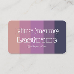 Elegant violet colour palette calligraphy QR-Code Business Card