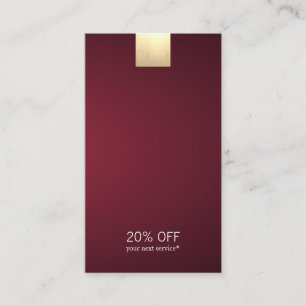 Elegant Violet Gradient Gold Accent Vertical Business Card