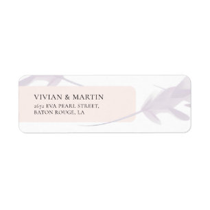 Elegant Violet Lavender & Peach Return Address Label