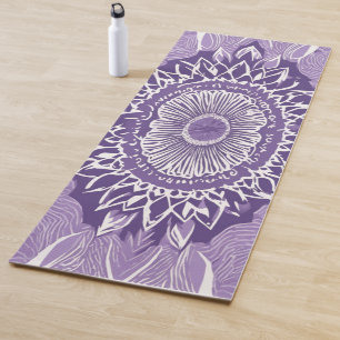**Elegant Violet Mandala Yoga Mat