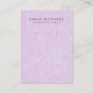 Elegant Violet Purple Jewellery Earring Display Business Card