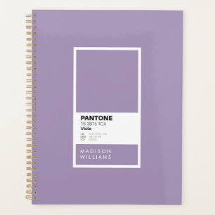 Elegant Violet Spiral Notebook   Custom Minimalist Planner
